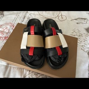 Burberry Color-block Leather Sandals